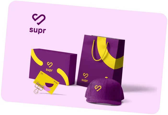 Brand-centric bag with logo and visual identity